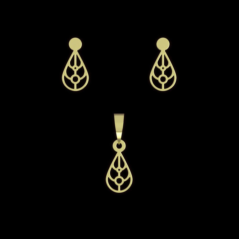 نیم ست طلا 18 عیار زنانه مدوپد مدل اشک کد NA10872 نیم ست طلا 18 عیار زنانه مدوپد مدل اشک کد NA10872