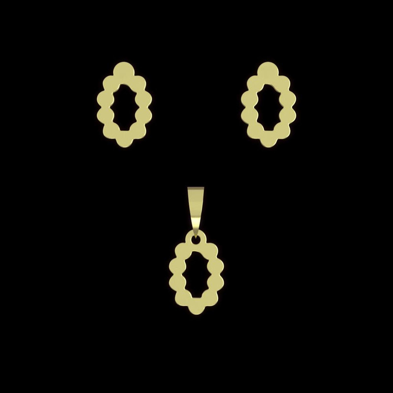 نیم ست طلا 18 عیار زنانه مدوپد مدل گل کد NA10882 نیم ست طلا 18 عیار زنانه مدوپد مدل گل کد NA10882