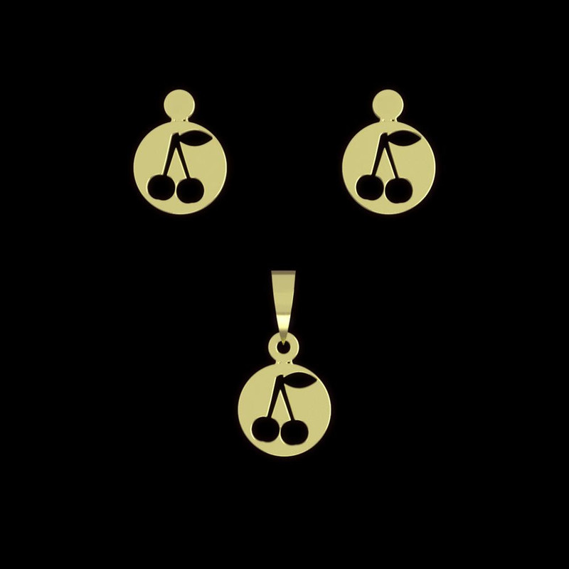 نیم ست طلا 18 عیار زنانه مدوپد مدل گیلاس کد NA10886 نیم ست طلا 18 عیار زنانه مدوپد مدل گیلاس کد NA10886