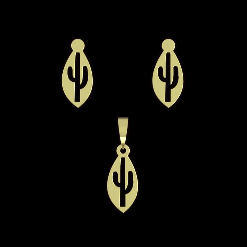 نیم ست طلا 18 عیار زنانه مدوپد مدل کاکتوس کد NA10961 نیم ست طلا 18 عیار زنانه مدوپد مدل کاکتوس کد NA10961