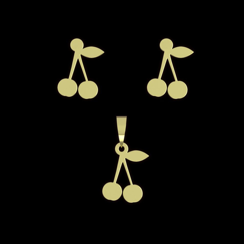 نیم ست طلا 18 عیار زنانه مدوپد مدل گیلاس کد NA10963 نیم ست طلا 18 عیار زنانه مدوپد مدل گیلاس کد NA10963