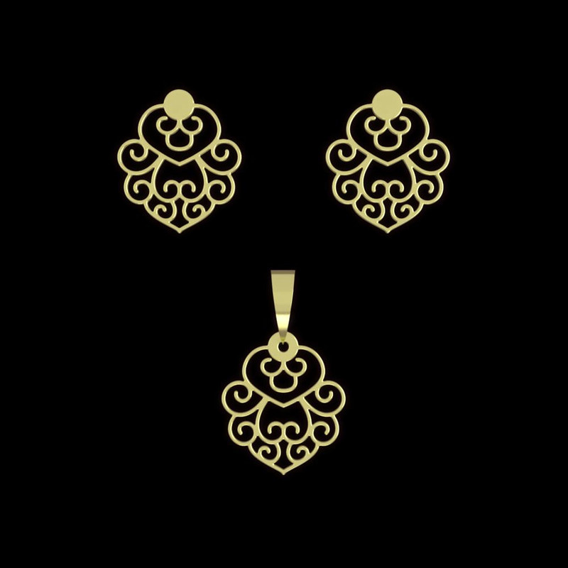 نیم ست طلا 18 عیار زنانه مدوپد مدل هندسی کد NA11142 نیم ست طلا 18 عیار زنانه مدوپد مدل هندسی کد NA11142