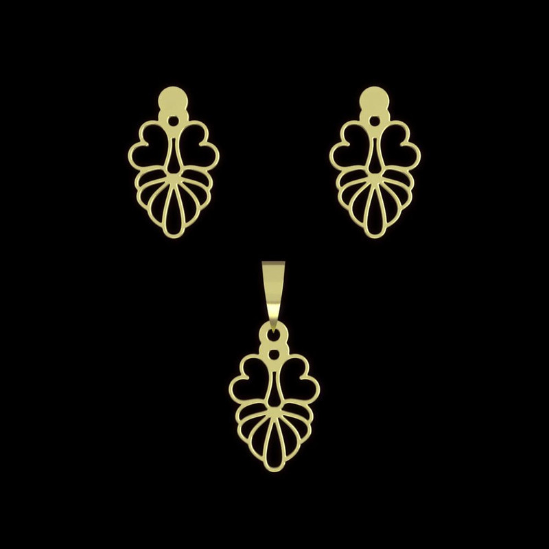 نیم ست طلا 18 عیار زنانه مدوپد مدل هندسی کد NA11145 نیم ست طلا 18 عیار زنانه مدوپد مدل هندسی کد NA11145