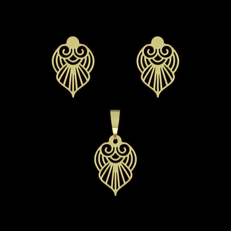 نیم ست طلا 18 عیار زنانه مدوپد مدل هندسی کد NA11146 نیم ست طلا 18 عیار زنانه مدوپد مدل هندسی کد NA11146