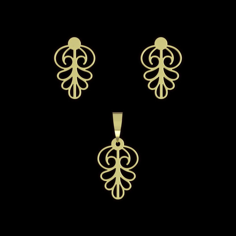 نیم ست طلا 18 عیار زنانه مدوپد مدل هندسی کد NA11147 نیم ست طلا 18 عیار زنانه مدوپد مدل هندسی کد NA11147