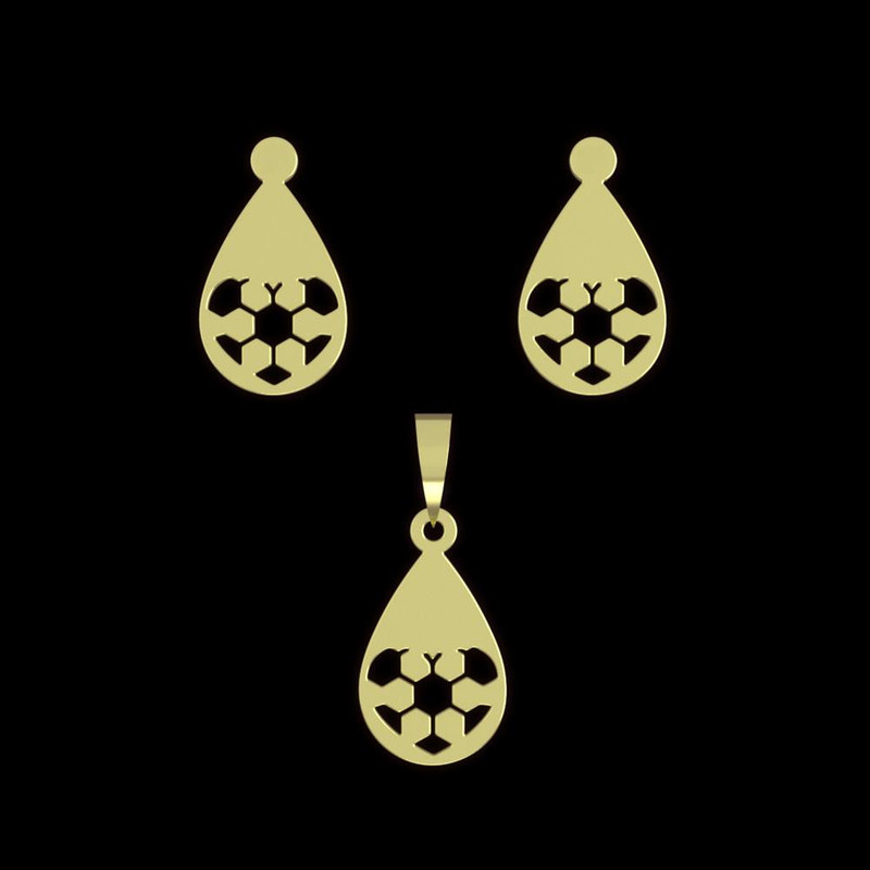 نیم ست طلا 18 عیار زنانه مدوپد مدل قلب فوتبالی کد NA11164 نیم ست طلا 18 عیار زنانه مدوپد مدل قلب فوتبالی کد NA11164