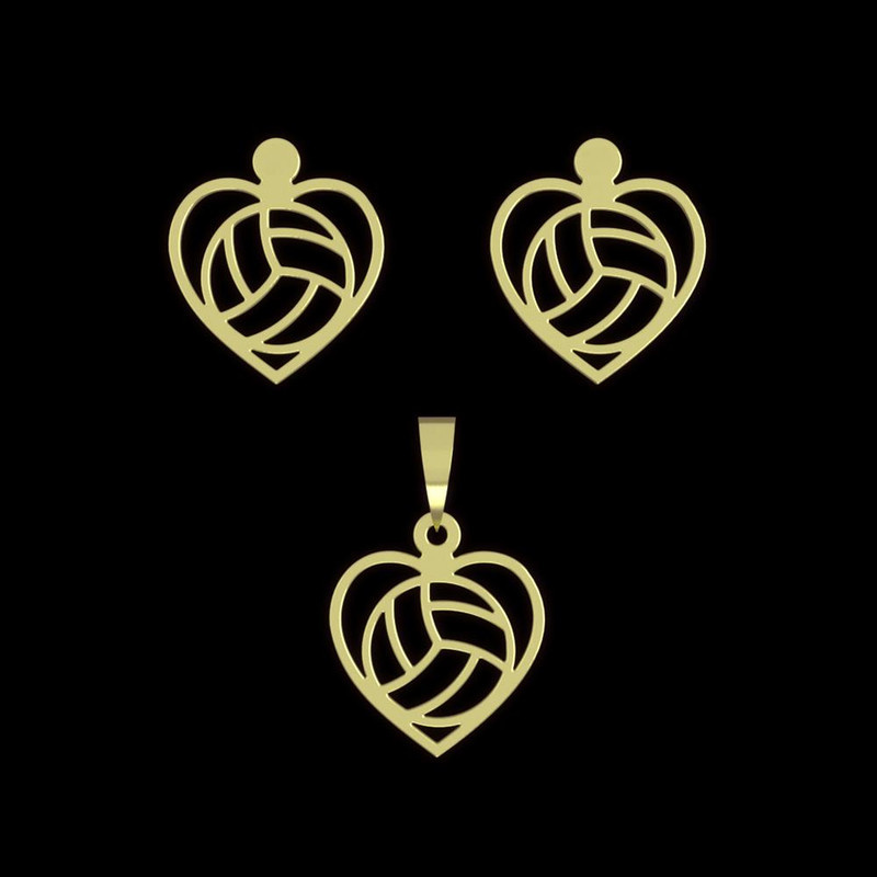 نیم ست طلا 18 عیار زنانه مدوپد مدل قلب و توپ بسکتبال کد NA11171 نیم ست طلا 18 عیار زنانه مدوپد مدل قلب و توپ بسکتبال کد NA11171