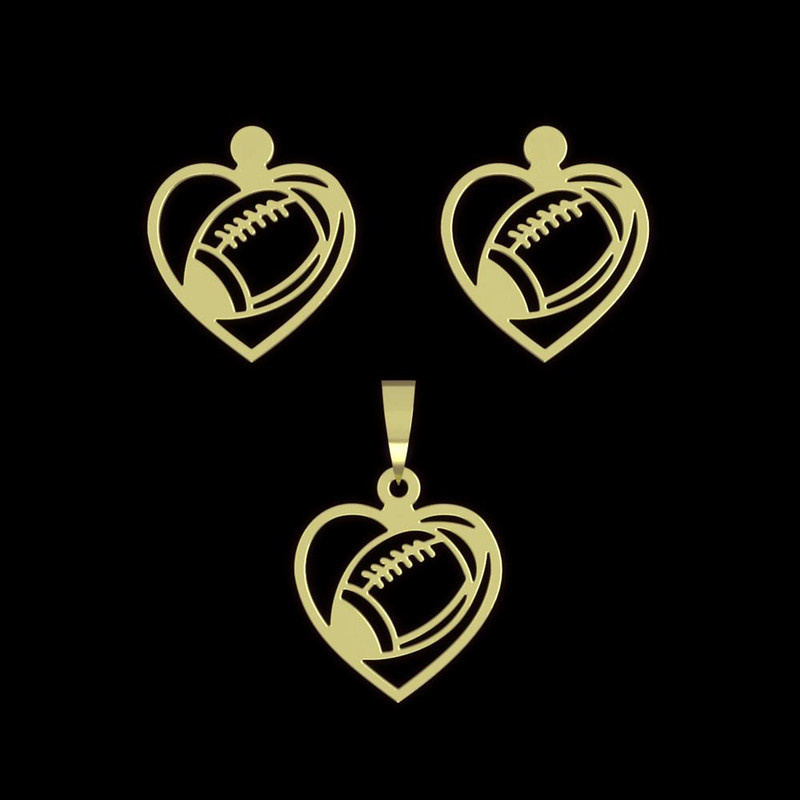 نیم ست طلا 18 عیار زنانه مدوپد مدل قلب و توپ راگبی کد NA11172 نیم ست طلا 18 عیار زنانه مدوپد مدل قلب و توپ راگبی کد NA11172