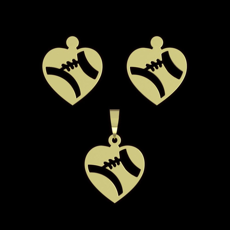 نیم ست طلا 18 عیار زنانه مدوپد مدل قلب کد NA11175 نیم ست طلا 18 عیار زنانه مدوپد مدل قلب کد NA11175