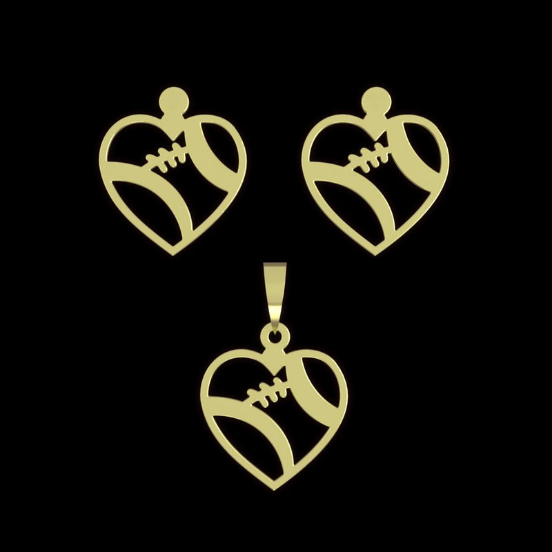 نیم ست طلا 18 عیار زنانه مدوپد مدل قلب کد NA11177 نیم ست طلا 18 عیار زنانه مدوپد مدل قلب کد NA11177