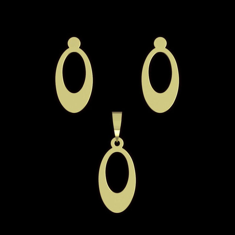 نیم ست طلا 18 عیار زنانه مدوپد مدل بیضی کد NA11206 نیم ست طلا 18 عیار زنانه مدوپد مدل بیضی کد NA11206