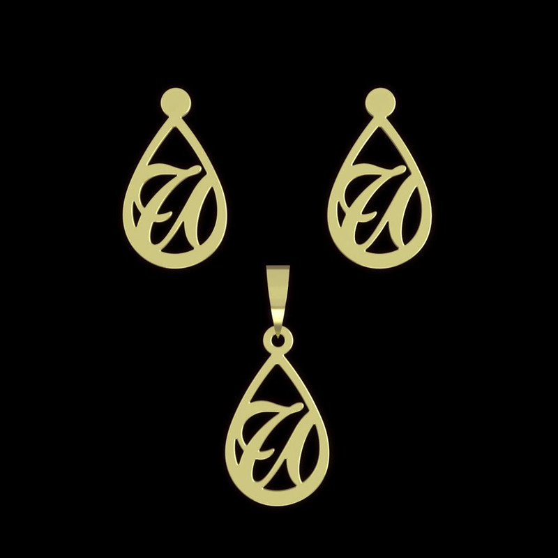 نیم ست طلا 18 عیار زنانه مدوپد مدل حرف a کد NA11244 نیم ست طلا 18 عیار زنانه مدوپد مدل حرف a کد NA11244