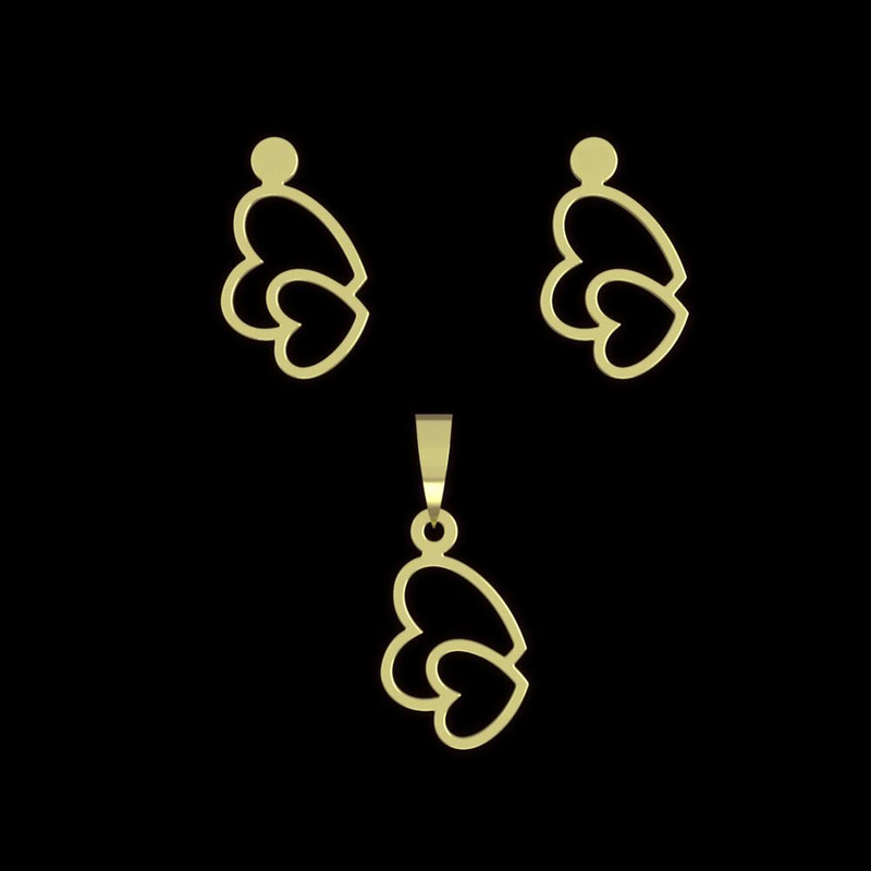 نیم ست طلا 18 عیار زنانه مدوپد مدل قلب کد NA11256 نیم ست طلا 18 عیار زنانه مدوپد مدل قلب کد NA11256