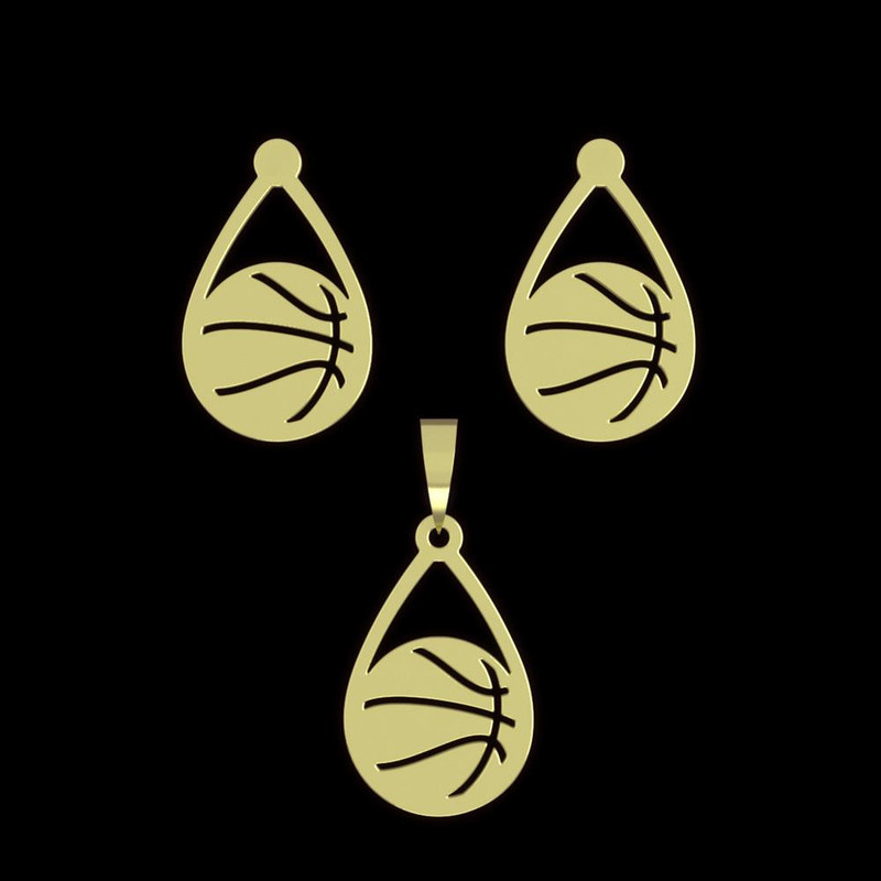 نیم ست طلا 18 عیار زنانه مدوپد مدل  بسکتبال کد NA11261 نیم ست طلا 18 عیار زنانه مدوپد مدل  بسکتبال کد NA11261