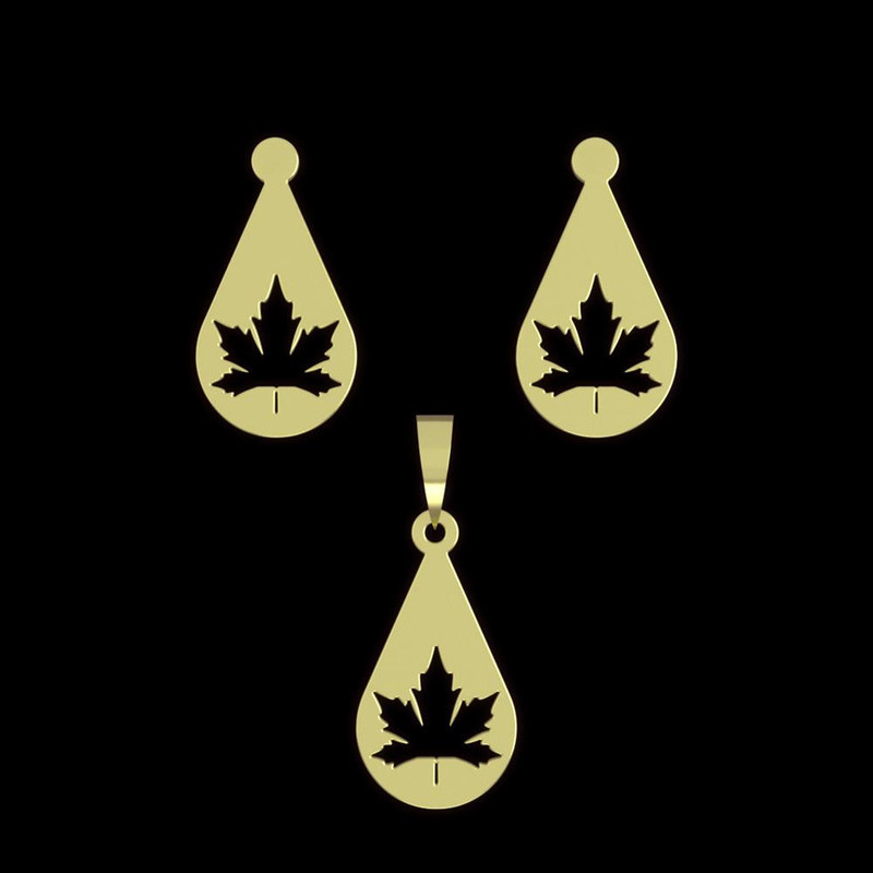 نیم ست طلا 18 عیار زنانه مدوپد مدل برگ کد NA11283 نیم ست طلا 18 عیار زنانه مدوپد مدل برگ کد NA11283