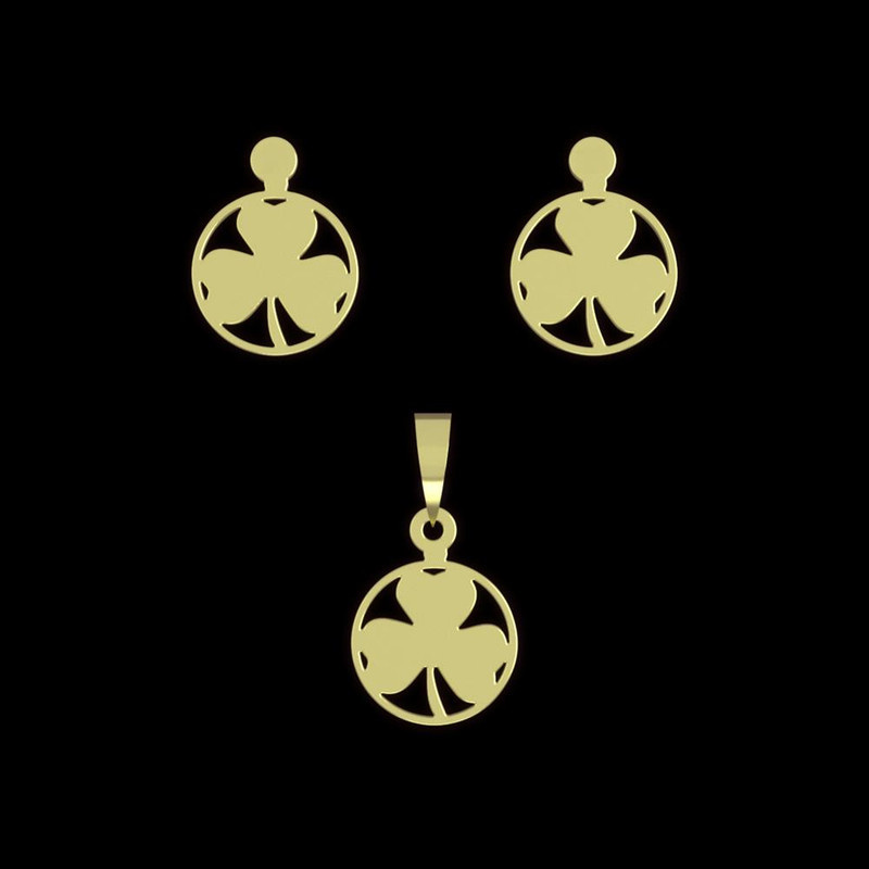 نیم ست طلا 18 عیار زنانه مدوپد مدل برگ کد NA11289 نیم ست طلا 18 عیار زنانه مدوپد مدل برگ کد NA11289