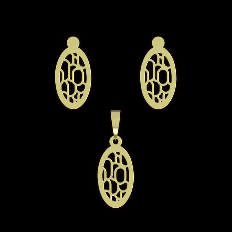 نیم ست طلا 18 عیار زنانه مدوپد مدل بیضی کد NA11291 نیم ست طلا 18 عیار زنانه مدوپد مدل بیضی کد NA11291