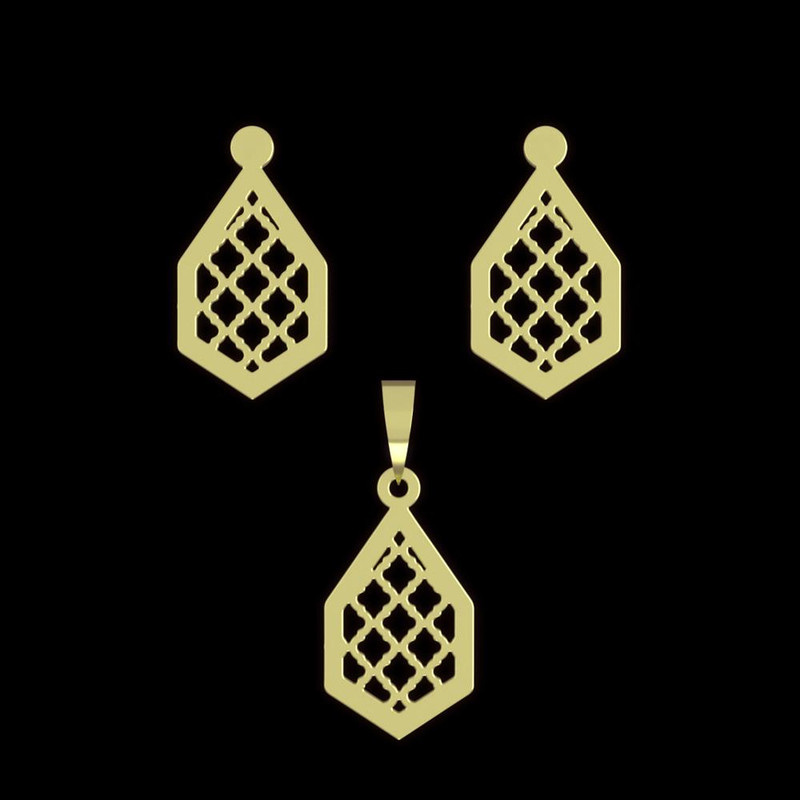 نیم ست طلا 18 عیار زنانه مدوپد مدل شش ضلعی کد NA11300 نیم ست طلا 18 عیار زنانه مدوپد مدل شش ضلعی کد NA11300