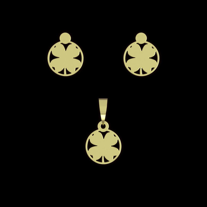 نیم ست طلا 18 عیار زنانه مدوپد مدل برگ کد NA11326 نیم ست طلا 18 عیار زنانه مدوپد مدل برگ کد NA11326