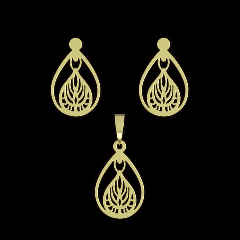 نیم ست طلا 18 عیار زنانه مدوپد مدل هندسی کد NA11361 نیم ست طلا 18 عیار زنانه مدوپد مدل هندسی کد NA11361