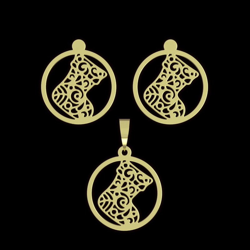 نیم ست طلا 18 عیار زنانه مدوپد مدل جوراب کریسمس کد NA11372 نیم ست طلا 18 عیار زنانه مدوپد مدل جوراب کریسمس کد NA11372