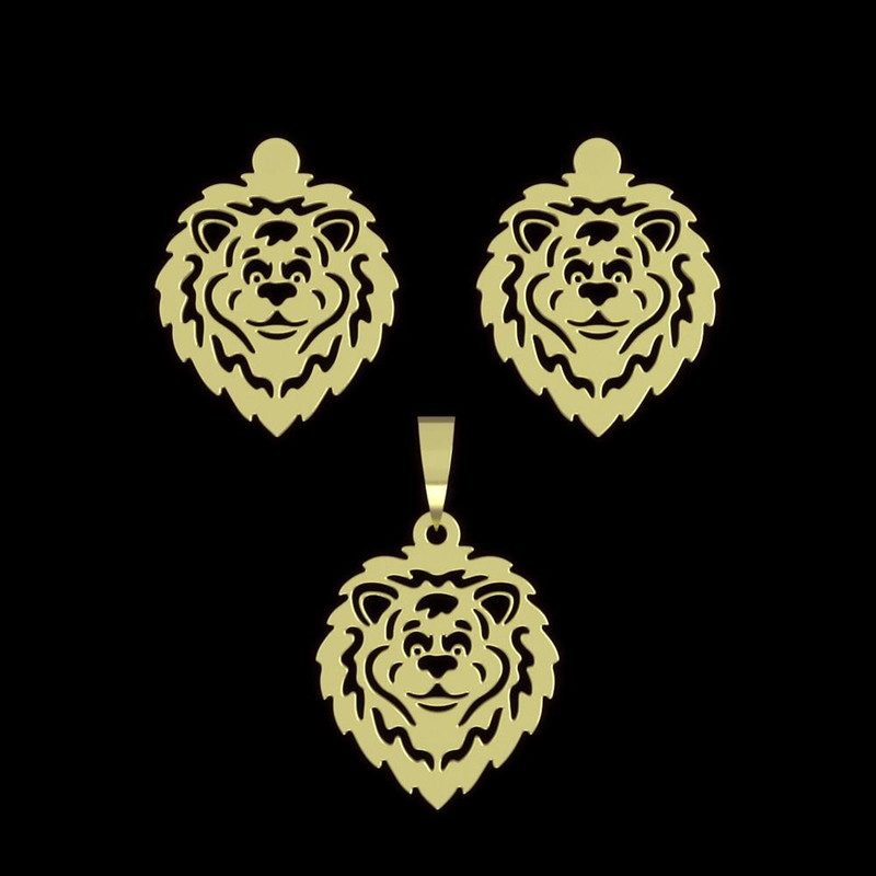 نیم ست طلا 18 عیار زنانه مدوپد مدل شیر کد NA11400 نیم ست طلا 18 عیار زنانه مدوپد مدل شیر کد NA11400