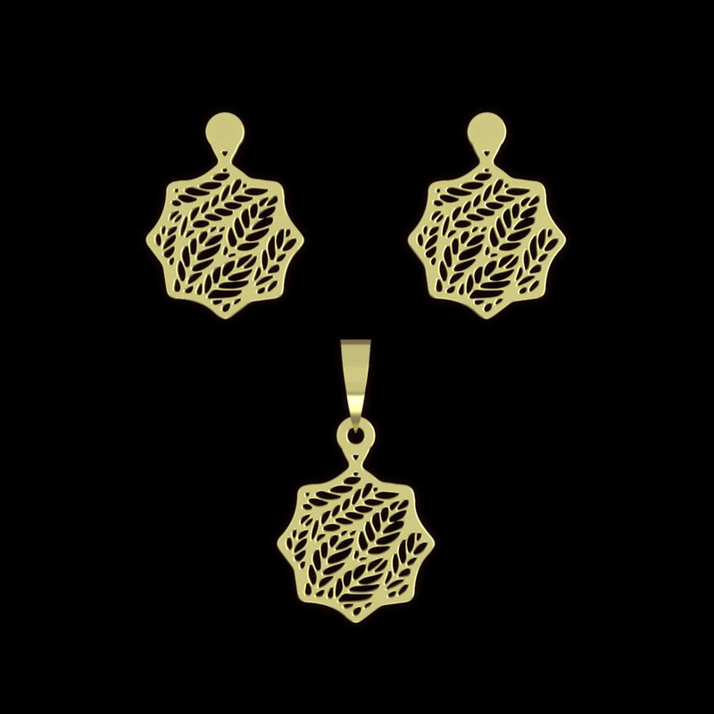 نیم ست طلا 18 عیار زنانه مدوپد مدل هندسی کد NA11419 نیم ست طلا 18 عیار زنانه مدوپد مدل هندسی کد NA11419