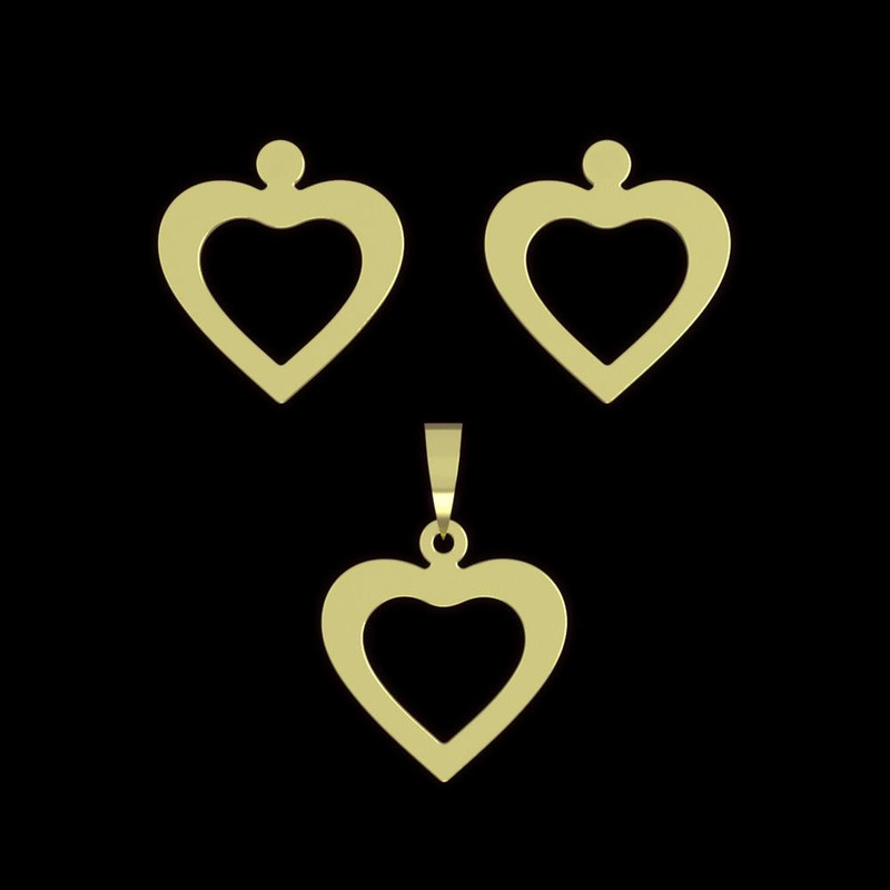 نیم ست طلا 18 عیار زنانه مدوپد مدل قلب کد NA11442 نیم ست طلا 18 عیار زنانه مدوپد مدل قلب کد NA11442