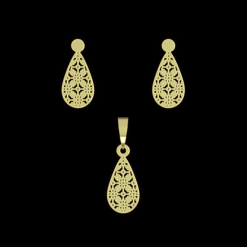 نیم ست طلا 18 عیار زنانه مدوپد مدل هندسی کد NA11469 نیم ست طلا 18 عیار زنانه مدوپد مدل هندسی کد NA11469