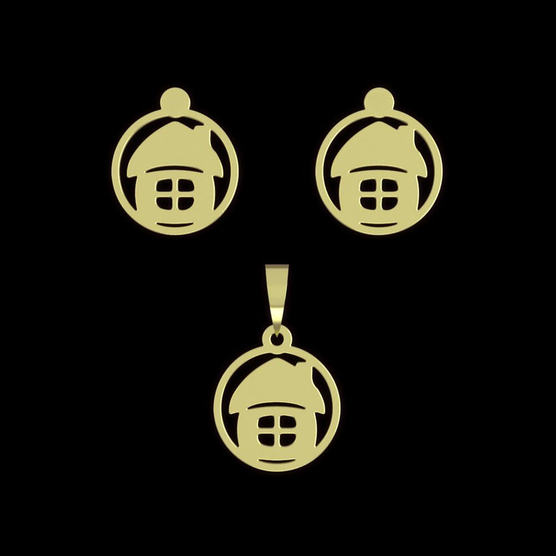 نیم ست طلا 18 عیار زنانه مدوپد مدل خانه کد NA11472 نیم ست طلا 18 عیار زنانه مدوپد مدل خانه کد NA11472