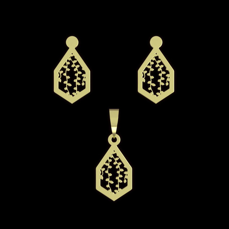 نیم ست طلا 18 عیار زنانه مدوپد مدل شش ضلعی کد NA11490 نیم ست طلا 18 عیار زنانه مدوپد مدل شش ضلعی کد NA11490