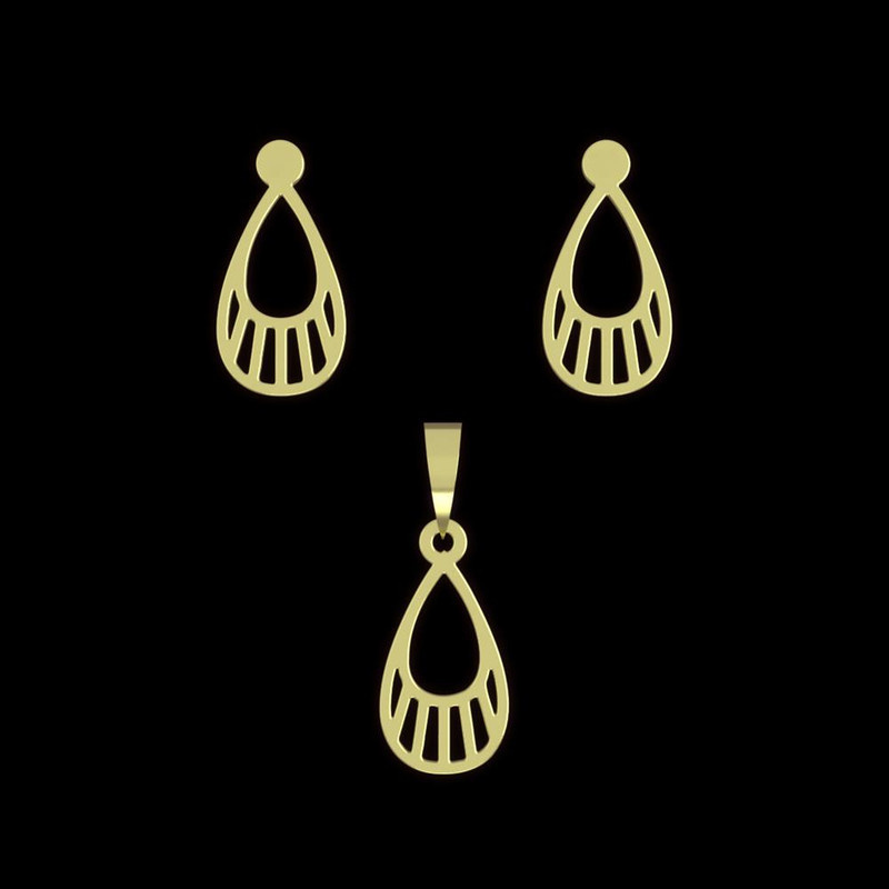 نیم ست طلا 18 عیار زنانه مدوپد مدل هندسی کد NA11499 نیم ست طلا 18 عیار زنانه مدوپد مدل هندسی کد NA11499