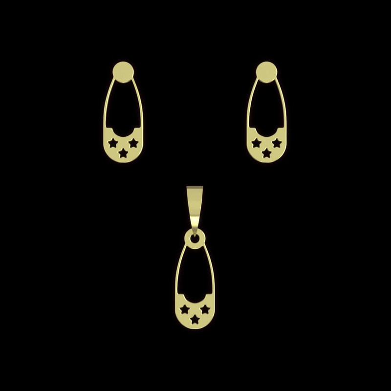 نیم ست طلا 18 عیار زنانه مدوپد مدل سنجاق کد NA11508 نیم ست طلا 18 عیار زنانه مدوپد مدل سنجاق کد NA11508