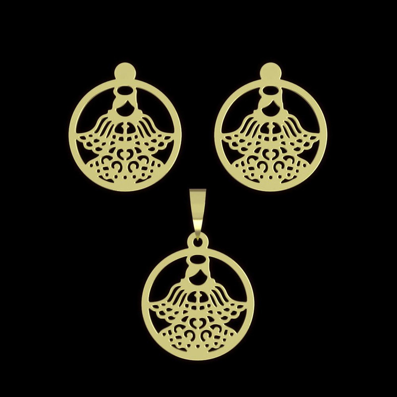 نیم ست طلا 18 عیار زنانه مدوپد مدل فرشته کد NA11529 نیم ست طلا 18 عیار زنانه مدوپد مدل فرشته کد NA11529