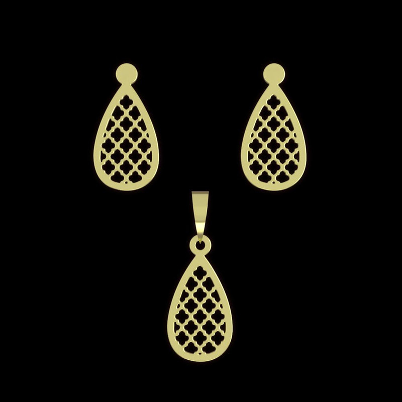 نیم ست طلا 18 عیار زنانه مدوپد مدل اشک کد NA11536 نیم ست طلا 18 عیار زنانه مدوپد مدل اشک کد NA11536