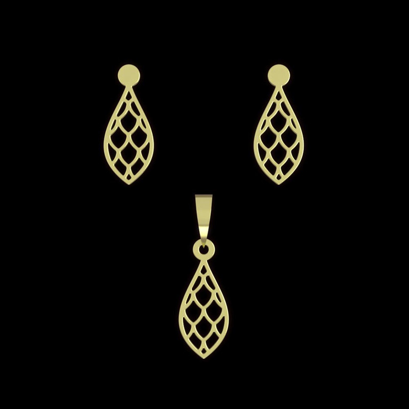 نیم ست طلا 18 عیار زنانه مدوپد مدل اشک کد NA11547 نیم ست طلا 18 عیار زنانه مدوپد مدل اشک کد NA11547