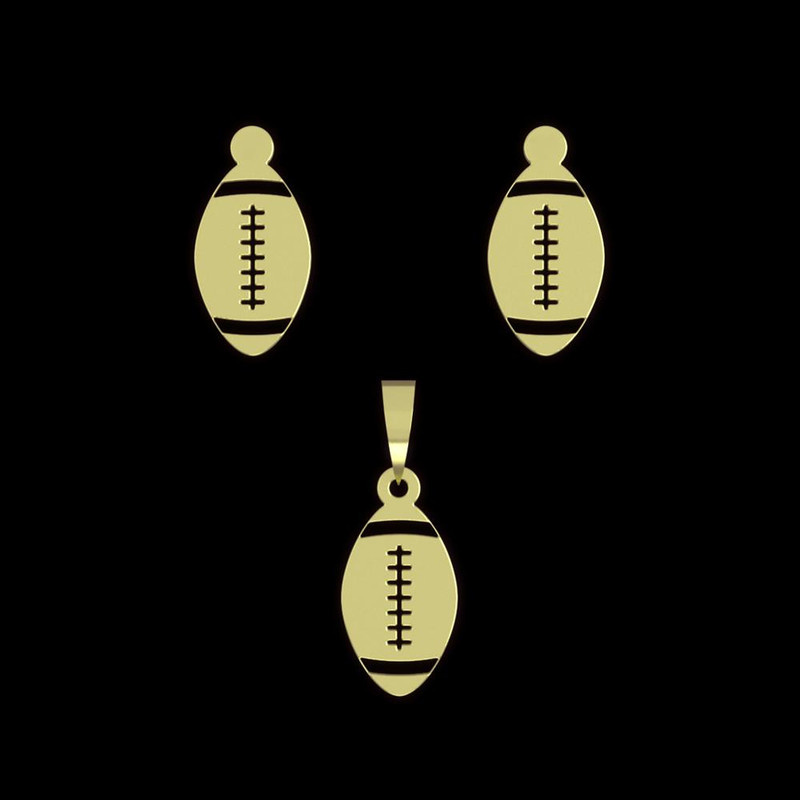 نیم ست طلا 18 عیار زنانه مدوپد مدل توپ راگبی کد NA11549 نیم ست طلا 18 عیار زنانه مدوپد مدل توپ راگبی کد NA11549