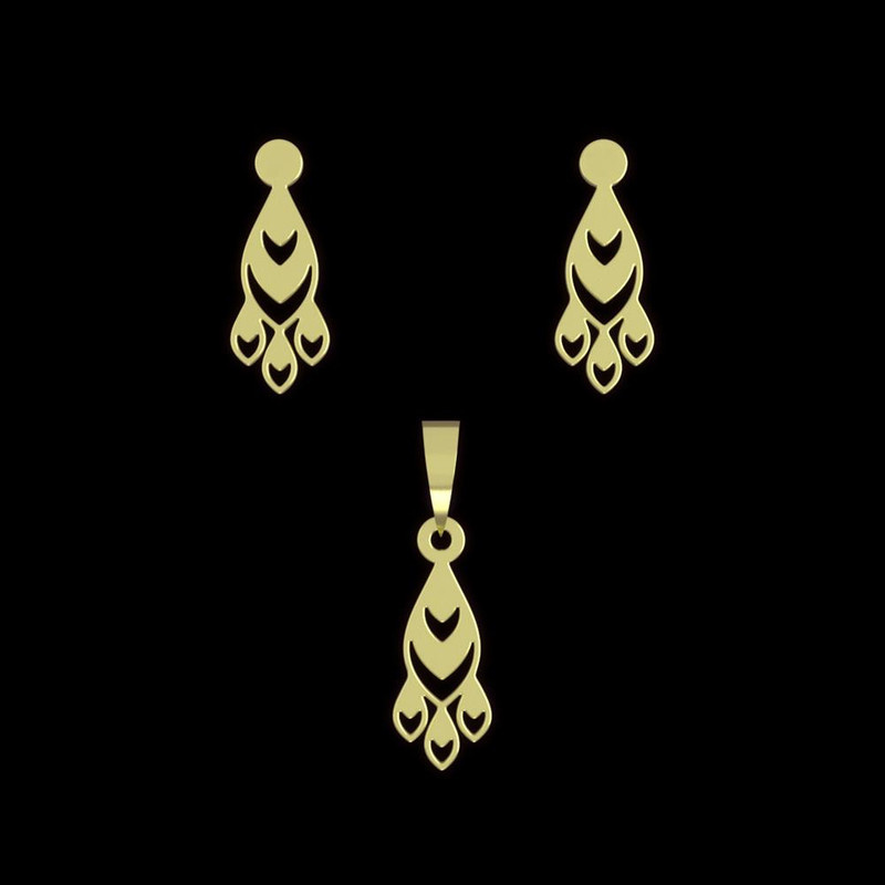 نیم ست طلا 18 عیار زنانه مدوپد مدل هندسی کد NA11575 نیم ست طلا 18 عیار زنانه مدوپد مدل هندسی کد NA11575