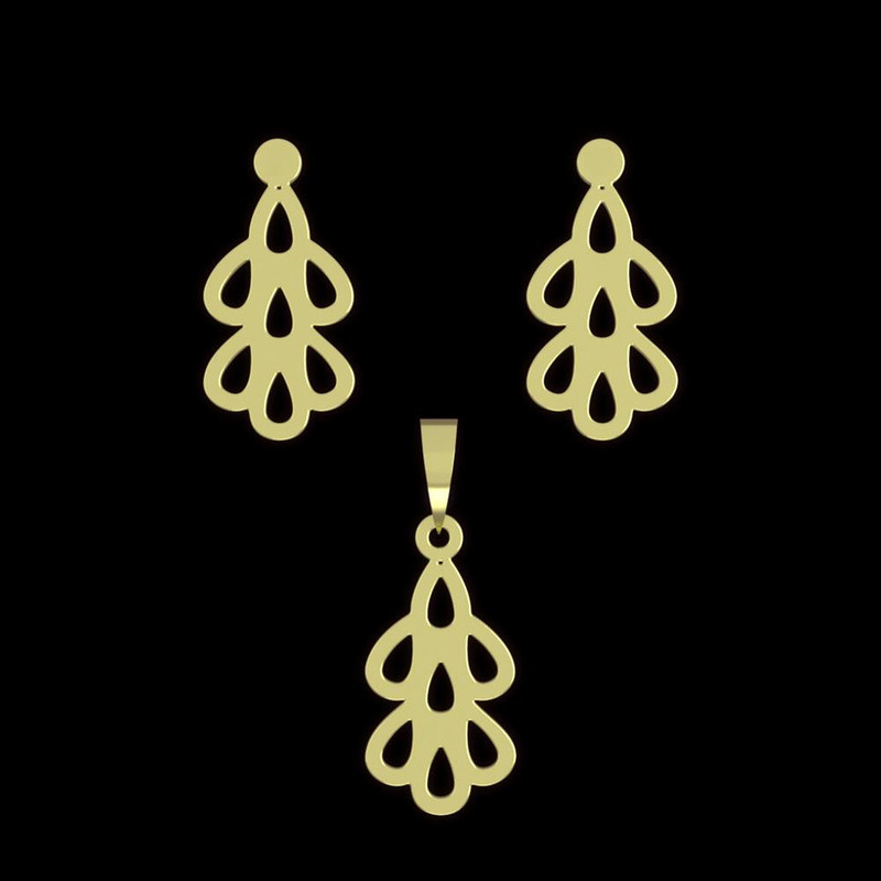 نیم ست طلا 18 عیار زنانه مدوپد مدل هندسی کد NA11585 نیم ست طلا 18 عیار زنانه مدوپد مدل هندسی کد NA11585