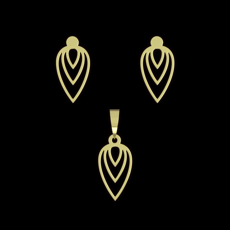 نیم ست طلا 18 عیار زنانه مدوپد مدل هندسی کد NA11590 نیم ست طلا 18 عیار زنانه مدوپد مدل هندسی کد NA11590