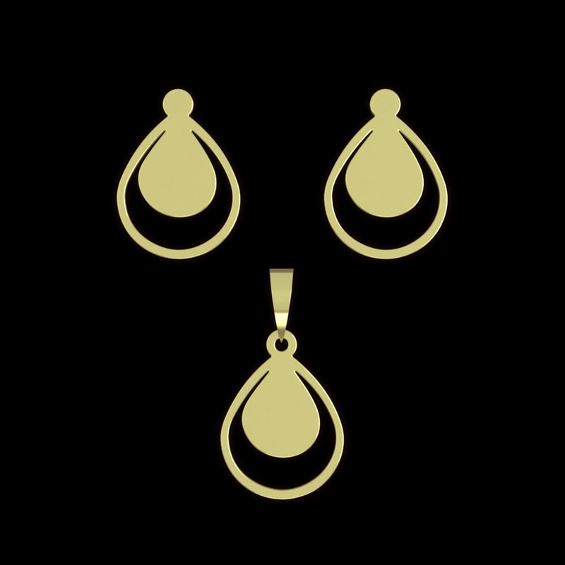 نیم ست طلا 18 عیار زنانه مدوپد مدل هندسی کد NA11602 نیم ست طلا 18 عیار زنانه مدوپد مدل هندسی کد NA11602