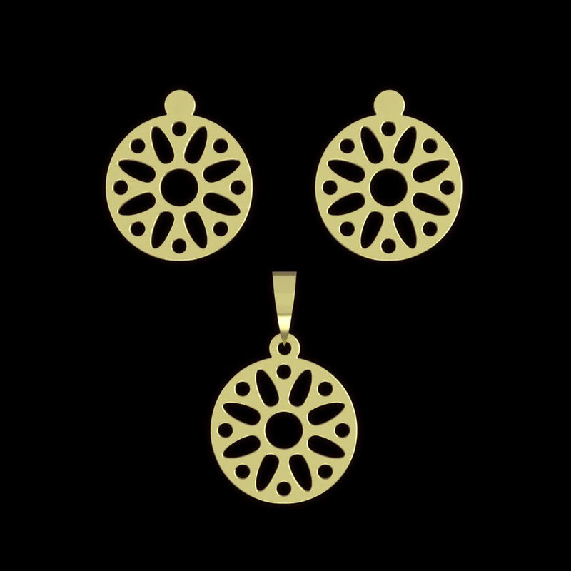 نیم ست طلا 18 عیار زنانه مدوپد مدل هندسی کد NA11623 نیم ست طلا 18 عیار زنانه مدوپد مدل هندسی کد NA11623