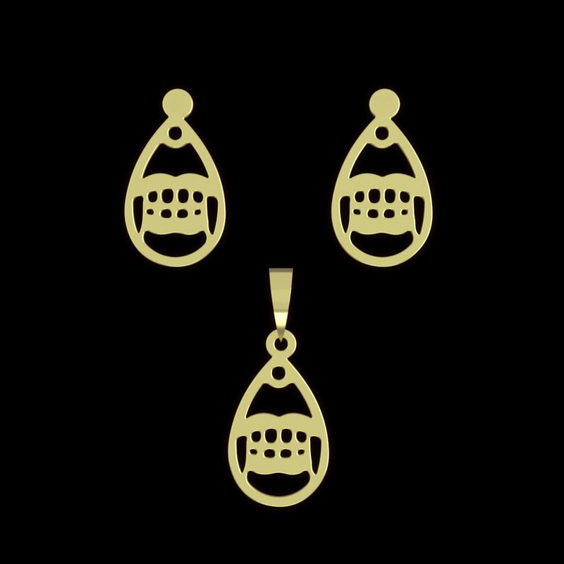 نیم ست طلا 18 عیار زنانه مدوپد مدل هندسی کد NA11641 نیم ست طلا 18 عیار زنانه مدوپد مدل هندسی کد NA11641