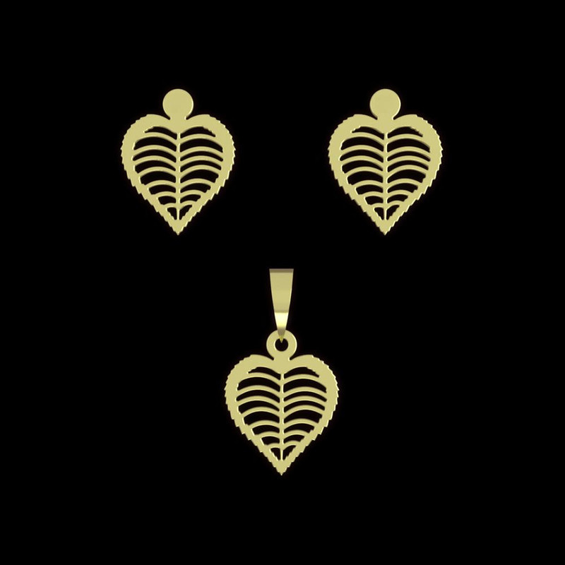 نیم ست طلا 18 عیار زنانه مدوپد مدل قلب کد NA11720