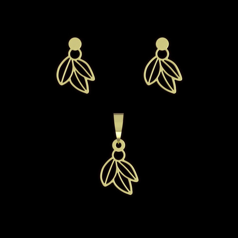 نیم ست طلا 18 عیار زنانه مدوپد مدل هندسی کد NA11729 نیم ست طلا 18 عیار زنانه مدوپد مدل هندسی کد NA11729