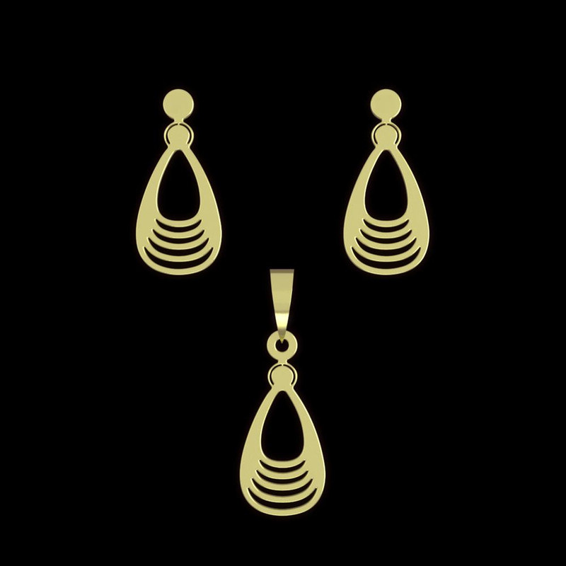 نیم ست طلا 18 عیار زنانه مدوپد مدل هندسی کد NA11740 نیم ست طلا 18 عیار زنانه مدوپد مدل هندسی کد NA11740