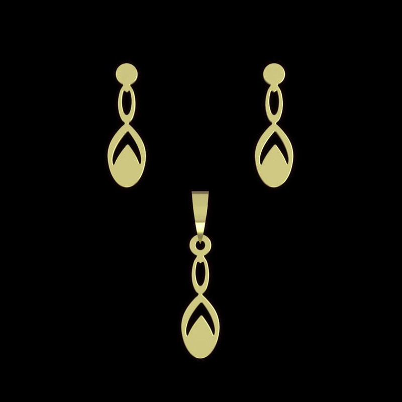 نیم ست طلا 18 عیار زنانه مدوپد مدل هندسی کد NA11743 نیم ست طلا 18 عیار زنانه مدوپد مدل هندسی کد NA11743