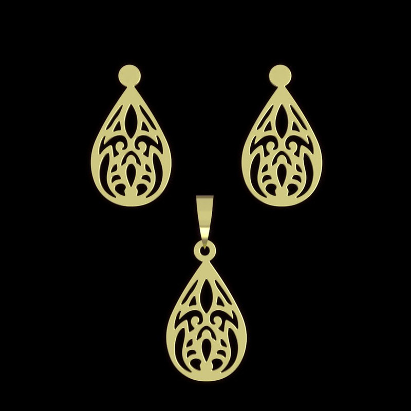 نیم ست طلا 18 عیار زنانه مدوپد مدل هندسی کد NA11744 نیم ست طلا 18 عیار زنانه مدوپد مدل هندسی کد NA11744