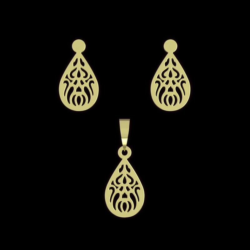 نیم ست طلا 18 عیار زنانه مدوپد مدل هندسی کد NA11765 نیم ست طلا 18 عیار زنانه مدوپد مدل هندسی کد NA11765