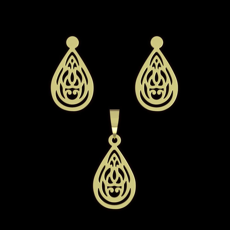 نیم ست طلا 18 عیار زنانه مدوپد مدل هندسی کد NA11769 نیم ست طلا 18 عیار زنانه مدوپد مدل هندسی کد NA11769